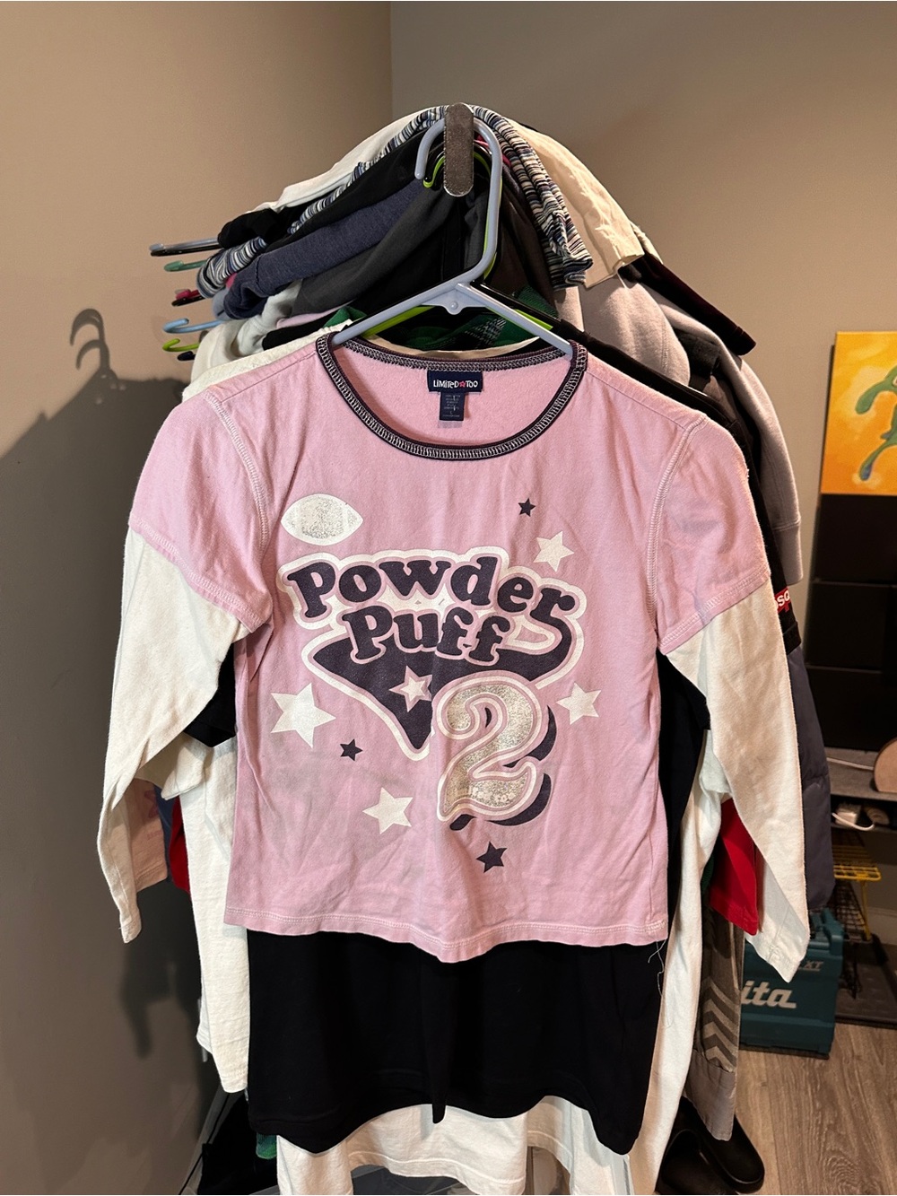 Vintage Limited Too Powder Puff Girls Long Sleeve T-Shirt Size Large Pre-Owned